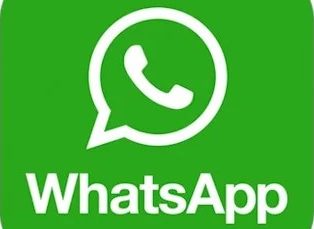 WhatsApp logo in a green square with white speech bubble and phone icon.